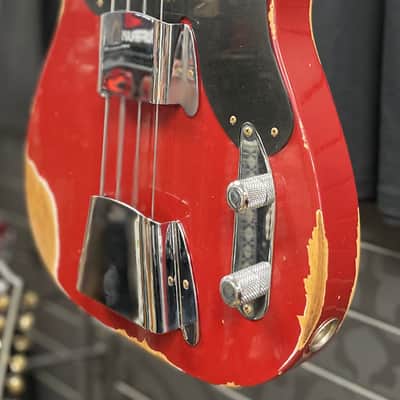 FENDER CUSTOM SHOP LIMITED EDITION '53 PRECISION BASS - HEAVY RELIC, AGED CIMARRON RED 2023 - AGED CIMARRON RED image 8