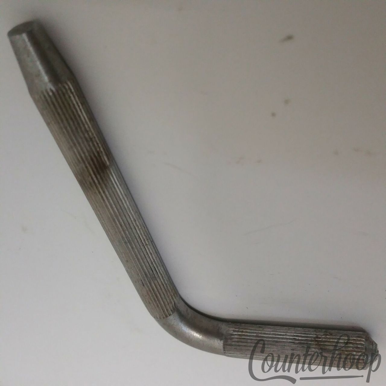 Ludwig L-Arm Straight-Knurling Rail/Double Tom Drum Mount Nickel Part Vintage60s — main photograph