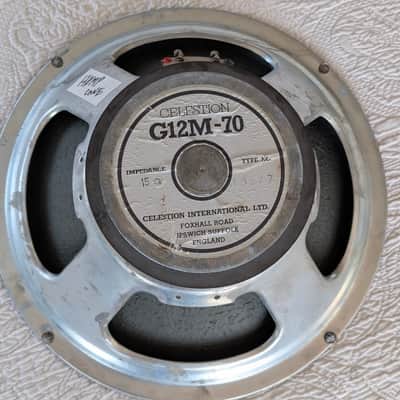 Celestion G12M-70 12" Hemp cone 65W 15 Ohm Speaker 1990s White Label dark ’n smokey image 4