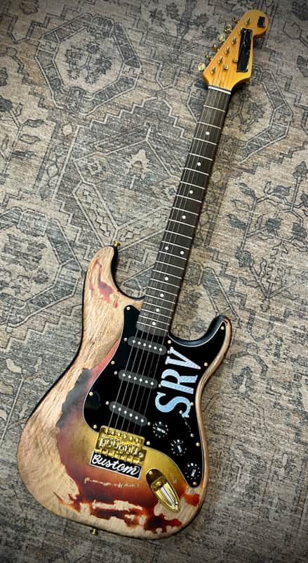 Distressed SRV tribute Strat style