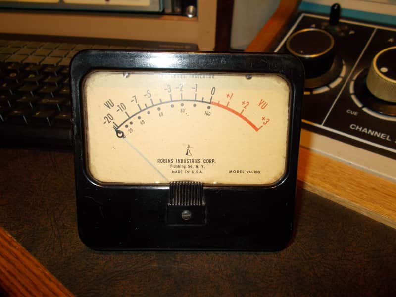 Robins VU-100 VU Meter for Ampex Tape Machines Black image 1