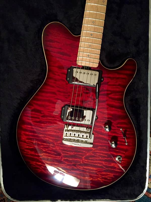 Ernie Ball Music Man 25th Anniversary (Reflex/Game Changer) Venetian Red Burst image 1