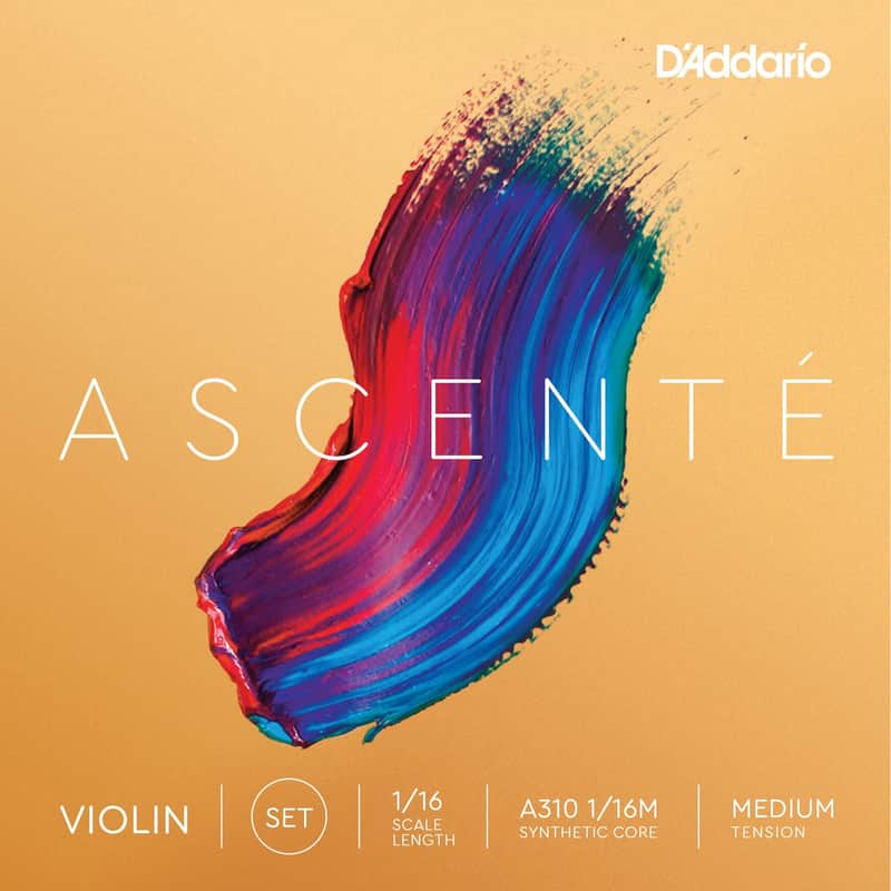D'Addario A310 1/16M Ascenté 1/16 Violin Strings - Medium image 1