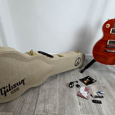 2014 Gibson USA Les Paul PEACE Peaceful Orange Electric Guitar MinETune * COLLECTORS image 18