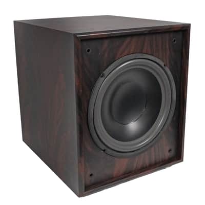 Rockville Rock Shaker Dark Wood 600w 10" Powered Home Theater Subwoofer Sub image 7