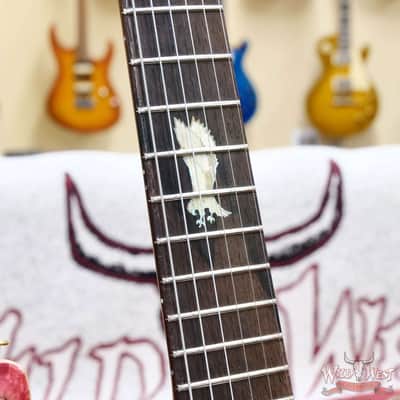 Paul Reed Smith PRS Private Stock # 11317 Custom 24 Piezo Stoptail Maple Burl Top Madagascar Rosewood Fingerboard Bonnie Pink 7.80 lbs image 8