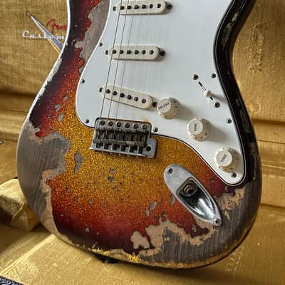 2024 Fender Stratocaster Super Heavy Relic 1965 Sunburst Sparkle Custom Shop image 2