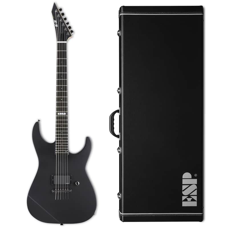 ESP E-II M-I Thru NT Black Satin Electric Guitar + Hard Case Made in Japan B-Stock image 1