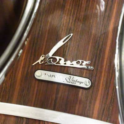 Sonor Vintage Series Rosewood Semi Gloss 4pc Drum Set 20" 10" 12" 14" With tom holder image 12