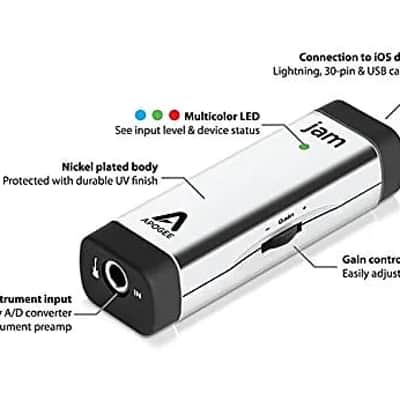 Apogee Jam 96K USB Guitar Interface 2010s - Silver / Black image 3