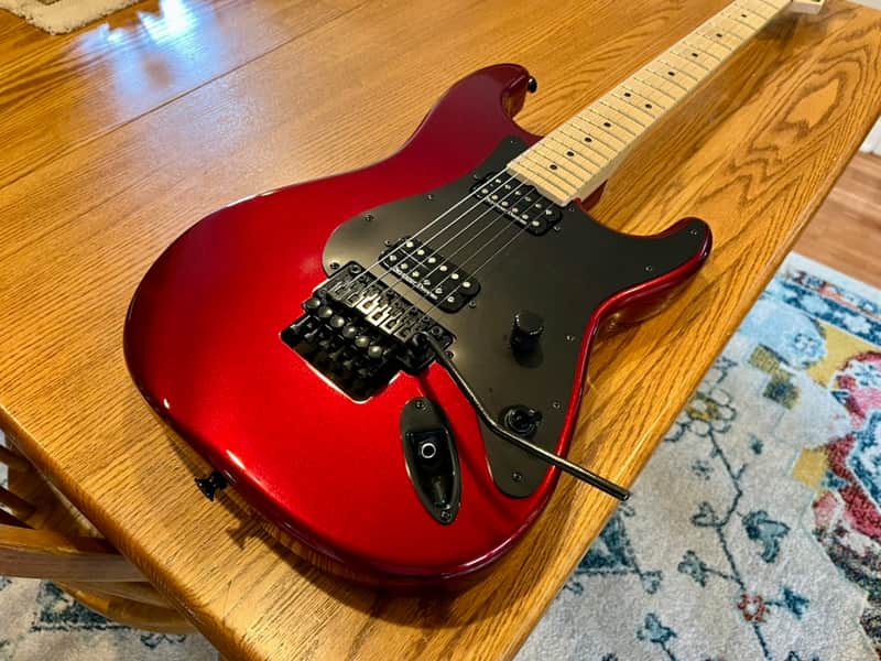 2013 Charvel Pro-Mod So-Cal Style 1 HH FR M Electric Guitar Maple Fingerboard Quarter Sawn Maple Neck Candy Apple Red Floyd Rose Seymour Duncan MIM Mexico Superstrat Super Low First Year Serial Number (CM000501) San Dimas image 1