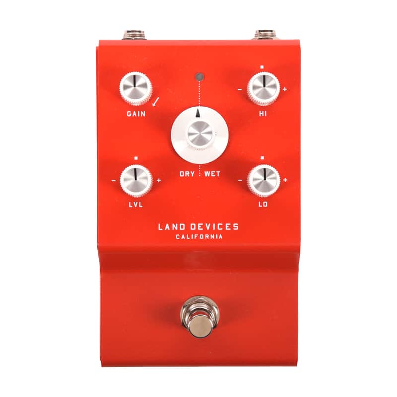 Land Devices Hunter Stereo Distortion Pedal Red image 1