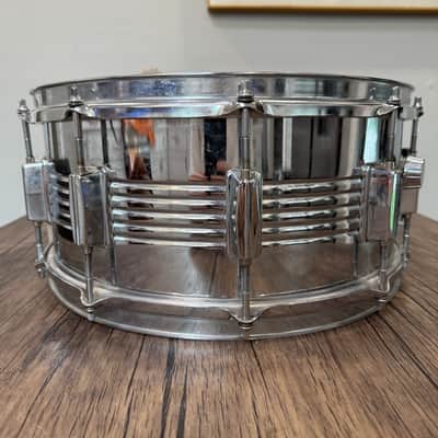CB700 Internationale 6.5x14 Steel Snare Drum – 10 Lugs – Internal Muffler – Good Condition image 3