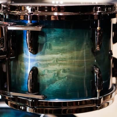 Pearl 10/12/14/16/20" Masterworks Drum Set - Scuba Blue Tamo Ash image 5