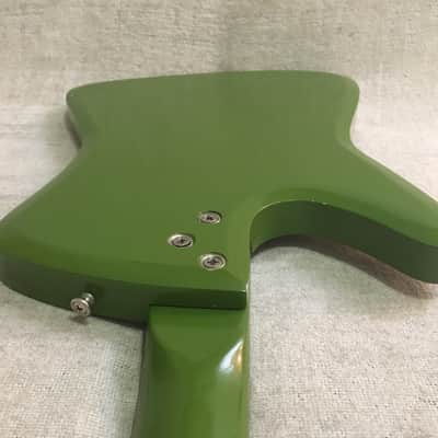 Vintage 1965 Airline Bighorn Green Solid Body Electric Guitar USA Made Kay + Original Gig Bag RARE image 16