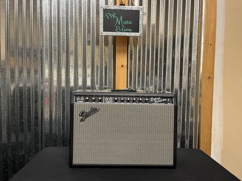 Fender '65 Deluxe Reverb Reissue 22-Watt 1x12" Guitar Combo 1994 - Present - Black image 1