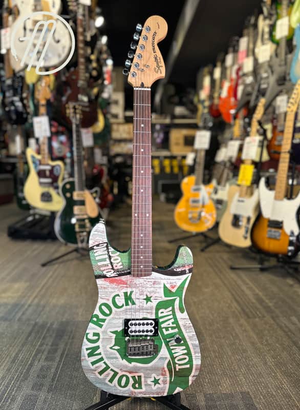 Squier Rolling Rock Town Fair "Collectors Edition" Stratocaster USED image 1