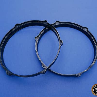 Pearl Masters Masterworks MasterCast Die Cast Hoops 10" 6 Holes BLACK Rare image 2