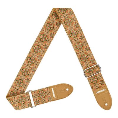 AMUMU Vegan Guitar Straps - Rustic Tan Paisley Bild 2