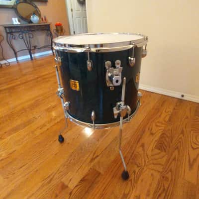 Yamaha Oak custom made in Japan 16 inch floor tom emerald uzukuri lacquer excellent! image 3