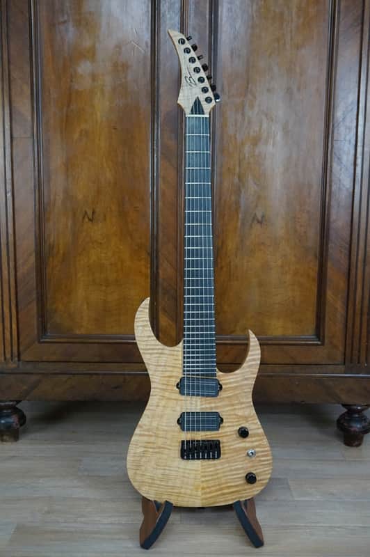 Bernie Rico junior (jr.) Hesperian 727 7 string 2012 natural oiled finish image 1