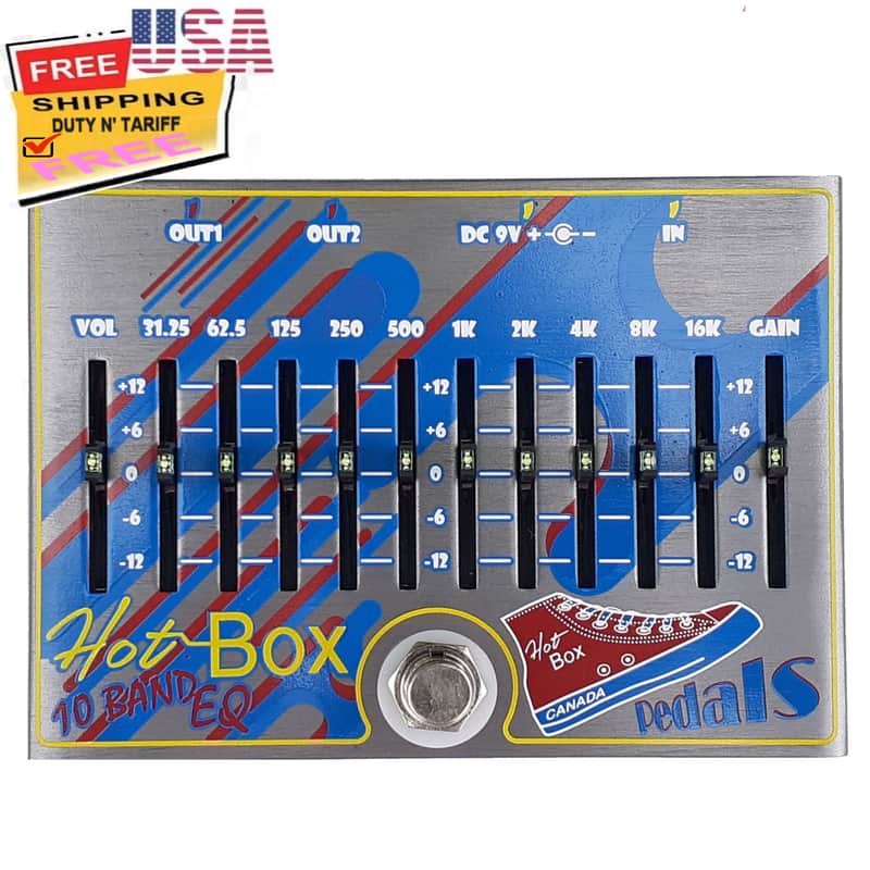 Hot Box Pedals HB-10 EQ 10 Band EQ Vers 3.0 Guitar Effect Pedal with Volume/Gain | Special 63.80 image 1