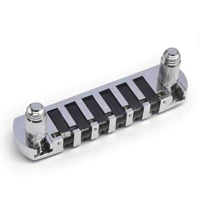 Chrome Roller Saddles Vintage TP6 Guitar Tailpiece Bridge image 4