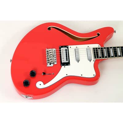 D'Angelico Premier Series Bedford SH Limited-Edition Electric Guitar with Tremolo Regular Fiesta Red image 3