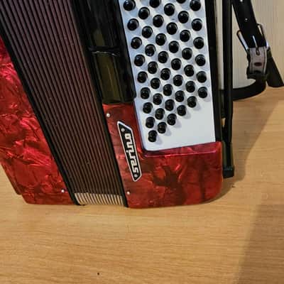 Weltmeister Serino Piano Accordion 120 Bass Made in Germany Buttons Straps Vintage image 2