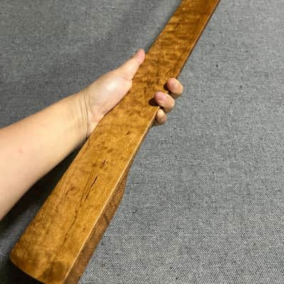 Roasted flame maple 20 fret Fretless J Bass guitar Neck parts 4 string 34inch image 1