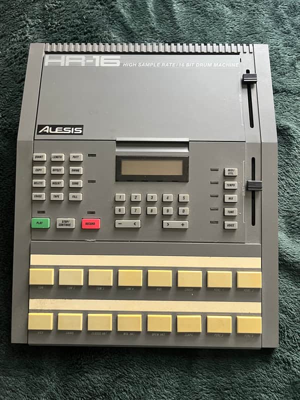 Alesis HR-16 High Sample Rate 16-Bit Drum Machine 1980s - Gray image 1