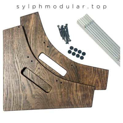 9U / 84hp Dark Oak Wood Side Panels for Eurorack Case MARIA / 9U Cheeks with rails image 10