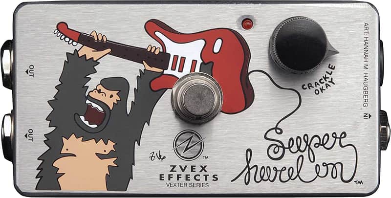 Zvex Super Hard On Boost Vexter Silver with Gorilla Graphic image 1