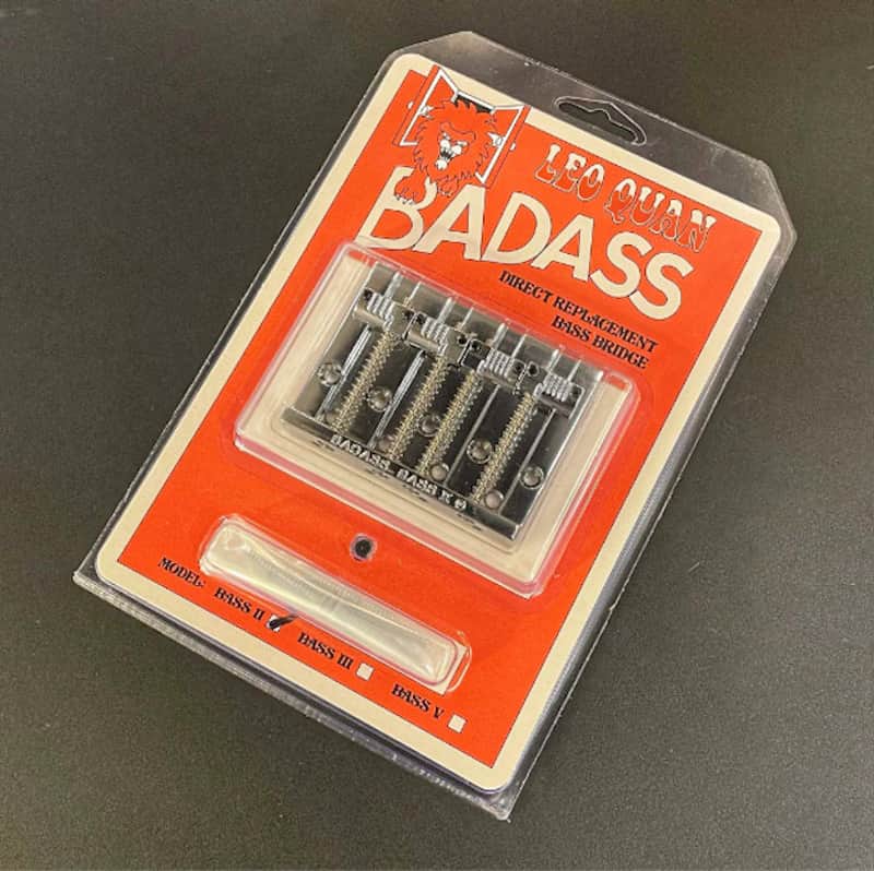 Leo Quan BADASS II is back 4 string Chrome bass bridge fits Fender Precision Jazz Telecaster image 1