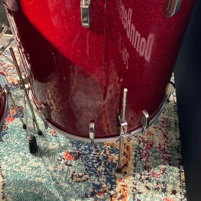 Frankie Banali's Quiet Riot - Leedy & Ludwig Restored 6-Piece Set, 24", 20", 16", 13", 12", 14x5" Matching Snare! Immaculate 1950-1955 - Sparkling Red Pearl image 22