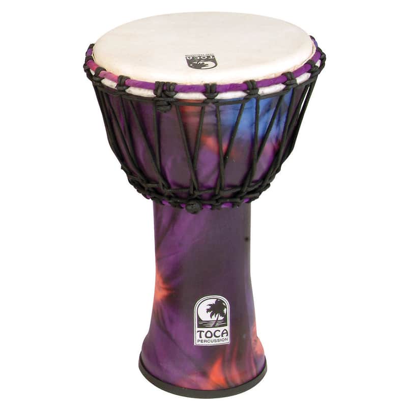 Toca Freestyle Rope Tuned 12" Djembe - Woodstock Purple Finish image 1