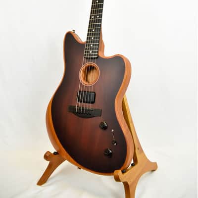 Fender American Acoustasonic Jazzmaster Bourbon Burst Acoustic Electric Guitar w/ Gig Bag image 6