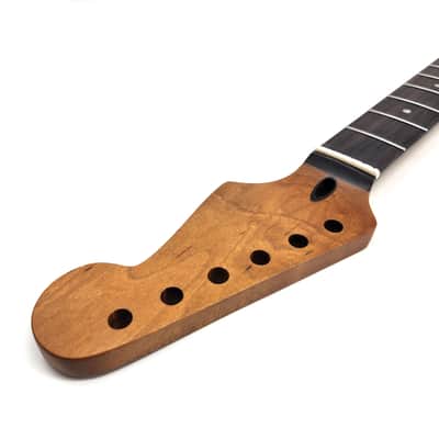 Brio Nitro Satin Roasted Maple-Rosewood S-Style Neck w/Walnut Truss Rod Plug - Satin image 2