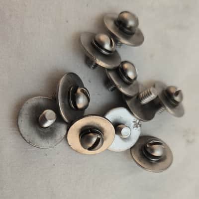 Five Used Ludwig 2243-1,2,3 Large Lugs w/ Slotted Screws image 9