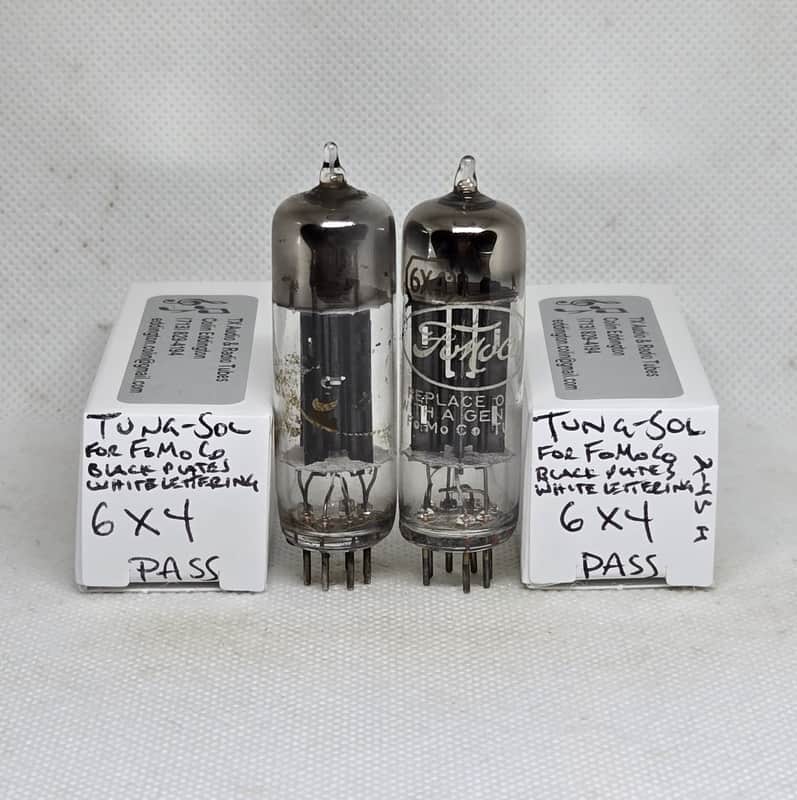 Tung-Sol Made For FoMoCo 6X4 Matched Pair NOS Rectifier EZ90 image 1
