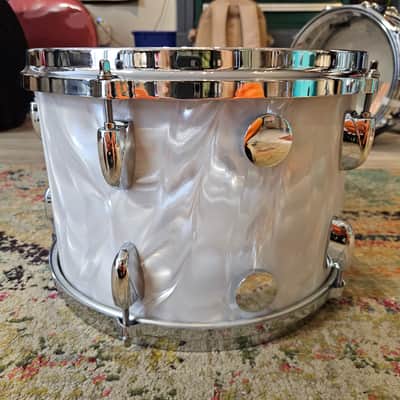 Gretsch USA Custom 20-14-12" Drum Kit - White Satin Flame - Vintage Build image 18