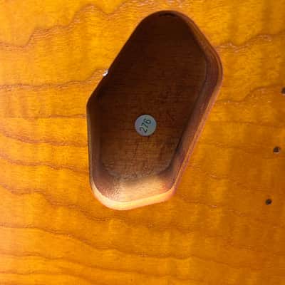 Warmtone CG Flamed Maple Telecaster Guitar Body "Amber Burst” 4.8lbs image 8