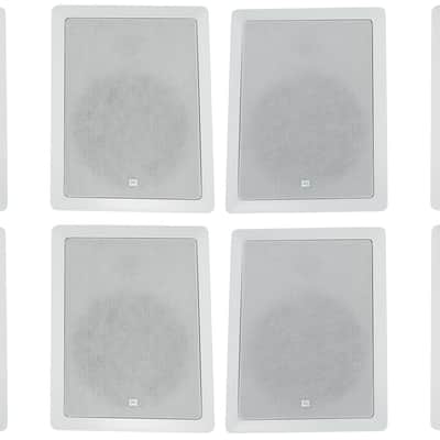 (8) JBL Control 128 W 8" 2-Way In-Wall Speakers For Home/Restaurant/Bar/Cafe image 1