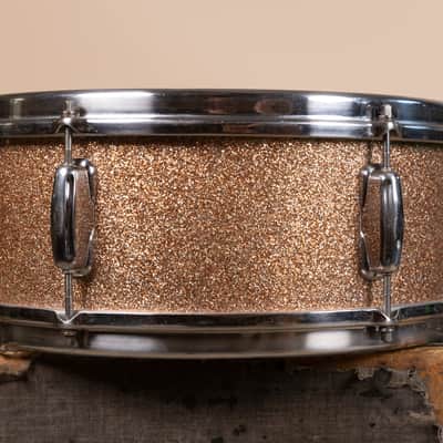 1960s Slingerland 5x14 Champagne Student Deluxe Snare Drum image 3