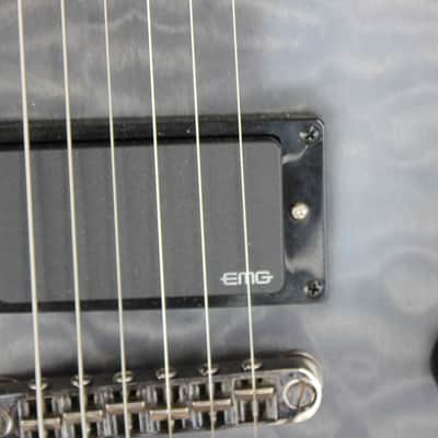 ESP LTD EC-401 QM 2017 - 2019 Neck Through (Satin See Thru Black) image 3