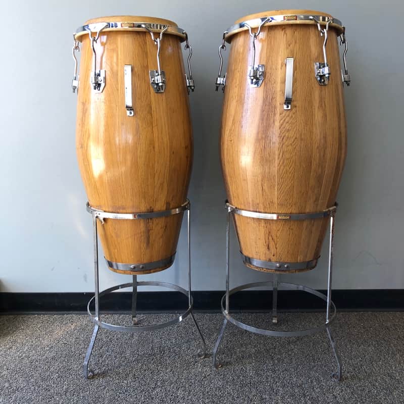 Vintage 1960s Original Valje Conga and Quinto Hand Drum pair | Reverb