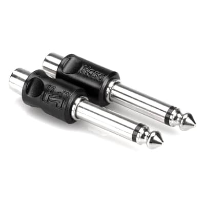 HOSA GPR-101 Adaptor - RCA Phono to 1/4" TS Jack (Pair) image 1