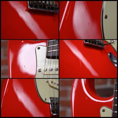 Fender Pre CBS Slab Board Stratocaster Fiesta Red 1960 w/OHSC (Refin/Refret) image 15