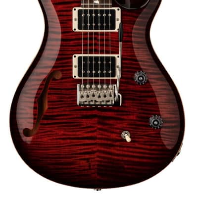 PRS CE24 Semi-Hollow 24-Fret Electric Guitar Fire Red Burst with Gigbag image 1