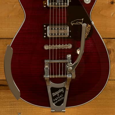 Gretsch G6134TFM-NH Nigel Hendroff Signature Penguin Dark Cherry Metallic Flame image 3